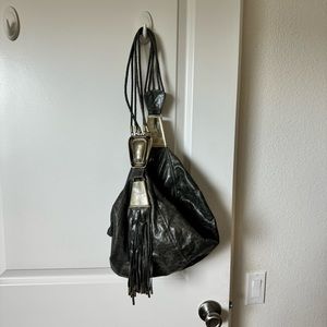 Perez Sanz Grey Leather Bag